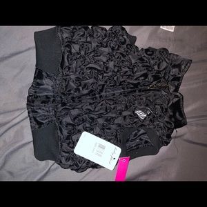 Baby Phat toddler vest ruffled black 24mo NWT